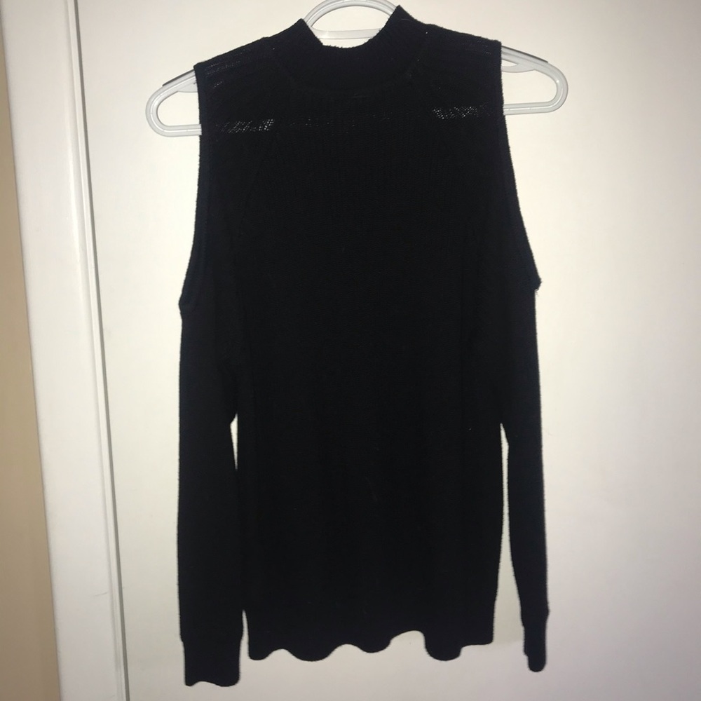 Cold shoulder sweater